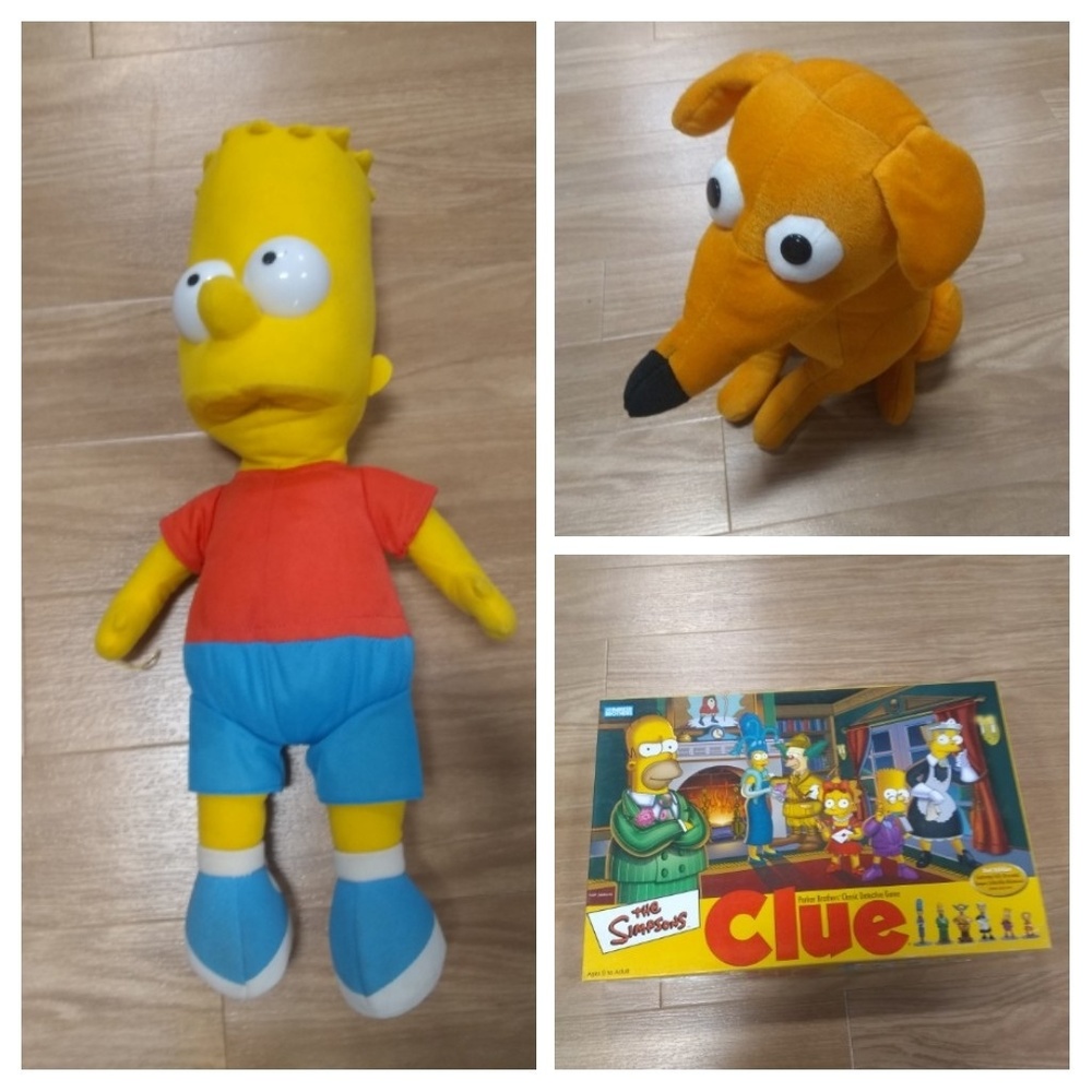 The Simpsons huge lot clue game Bart plush